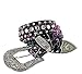 Muddy Girl Pink Camo Belt - Women’s Western Cowgirl Rhinestone Studded Bling Belt with Buckle X-Large