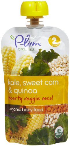 Plum Organics Stage 2 Hearty Veggie Meals - Corn, Kale, Carrot & Tomato - 3.5 oz - 6 pk