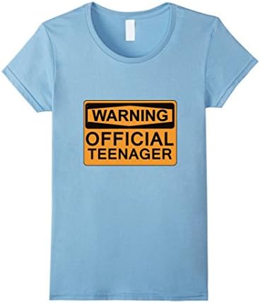 Women's Official Teenager T-Shirt Funny 13th Birthday Gifts Medium Baby Blue