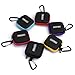 Meuxan 6-Pack Earbud Case Storage Pouch with Carabiner for Earphone USB Cable Flash Drive, 6 Colors