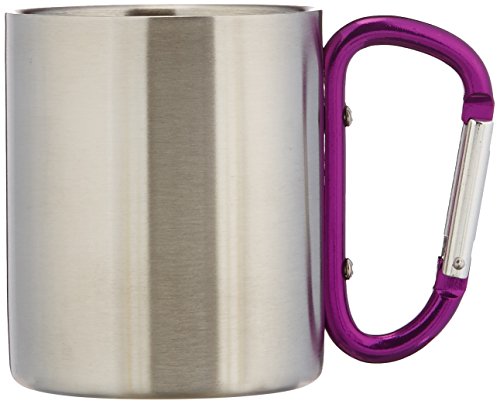 Outdoor RX Stainless Steel Carabiner Mug (Purple, 8-Ounce)