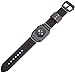 EACHE Geniune Leather Watch Band 42mm 44mm Grey Crazy Horse Calfskin Leather Strap for Iwatch Series 1,2,3,4 Black Adapter