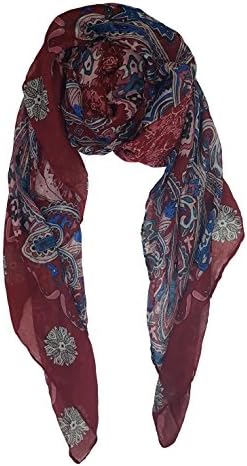 SoLine Paisley Scarf Shawl Blanket Warm Warp lightweight Large Scarves for Women (Pa2_06)