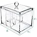 Qtips Cotton Balls Makeup Holder - Make up decor organizer and qtip dispenser for all of your health and beauty products! Bathroom organizers with lid and dividers for storage of pads gauze q tips swabs and even office supplies accessories for vanity