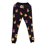 Voglee Emoji Black 3d Sweatpants Joggers