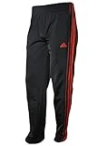 Adidas Big Boys Fleece Lined Track Pant (small 8, Black/Scarlett)