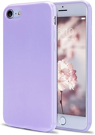 FGA iPhone SE 2020 Case, iPhone 8 Case, iPhone 7 Case, Sugar Candy Cute Shockproof Protective Slim Fit Solid Color Soft Flexible TPU Gel Case Cover for iPhone SE 2020, iPhone 8, iPhone 7 (Lavender)