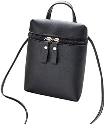Women Crossbody Bag, Hot Sale! Tloowy Teen Girl Fashion Faux Leather Shoulder Bag Small Handbags Phone Purse (Black)