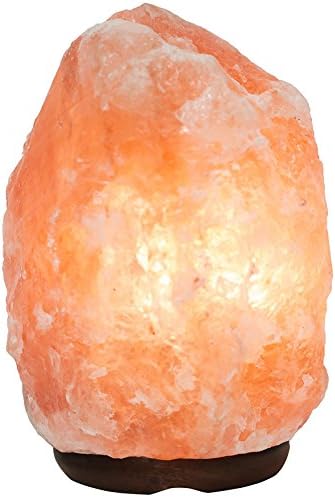 Salt Lamp with 1.5Meter power cord UL approval table lamps With 2 bulbs and Dimmer Switch - 6-7 inch / 5-6lbs gift for Christmas