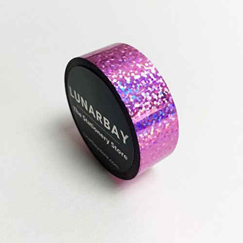 Pack of 7 Holographic Dots Tapes / Iridescent tapes / Holo Tapes / Pretty Tapes / Pretty Tapes / Decorative tapes / Craft Supplies / lunarbaystore.com (Light Pink)