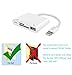 4 in 1 SD TF Card Reader Compatible iPhone iPad iPod,USB OTG Camera Connection Kit SD T-Flash Card Reader Work with Hubs Keyboards Audio/MIDI Interfaces Ethernet Adapter (White)