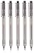 MUJI Japan Hexagon Clear Ball Point Pen Black 0.5mm 5 pcs