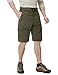 CQR Men's Quick Dry Stretch Hiking Cargo Shorts, Lightweight Water Resistant Tactical Casual, Golf & Outdoor with Pockets, Ripstop Tundra, 38