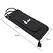 Buytra Drumstick Bag Case Drum Stick Holder Percusssion Drum Mallet Bag with External Pocket and Floor Tom Hooks, Black