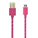 Costyle 10pcs Braided Fabric 6 Feet FT 2M Micro USB 2.0 Data Sync Charging Cable Cord Compatible for Samsung Galaxy Note 5, S7, HTC One -Black White Pink Hot Pink Purple Blue Yellow Green Red Orange