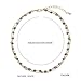 Artilady layer opal choker necklace for women ¡­ (Gold Grey)