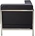 Flash Furniture HERCULES Imagination Series Contemporary Black LeatherSoft Left Corner Chair with Encasing Frame