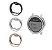 TenCloud for Garmin vivoactive 3 Watch Replacement TPU Protective Cases Armor Rugged Cover Sleeves Shock-Proof/Scratch-Resistant (NOT Fit vivoactive 3 Music Version) (Black&Silver&Sakura)