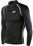 Take Five Skin Tight Compression Base Layer Black Running Shirt Mens Womens S - 3XL