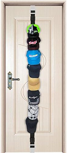 KPAO 1 Pack Baseball cap rack Hat Rack Storage Cap Orginizer With Adjustable Hooks 8 Caps