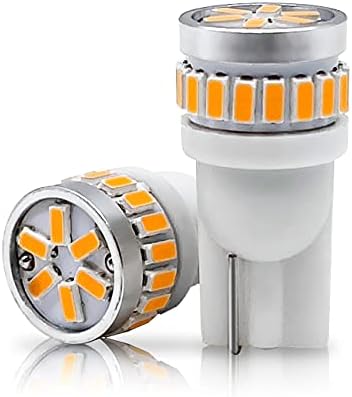 Limey T10 Led ポジションランプ アンバー 240lm 1 6w 純正サイズ 24連 車検対応 無極性 12v ナンバー灯 ハイマウント 2個入