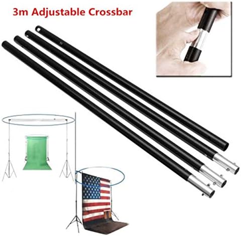 3m/10Ft Adjustable Photography Studio Backdrop Cloth Stand Crossbar Kit