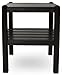 POLYWOOD TWSTBL Two Shelf Side Table, Black