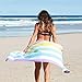 Dock & Bay Pastel Rainbow Striped Beach Towel - Summer - Unicorn Waves - Large (160x80cm, 63x31)