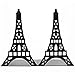 Bookends, Non Skid Heavy Metal Durable Sturdy Strong Books Organizer, Eiffel Tower Bookshelf Decor for Bedroom Library Office School Supplies Stationery Gift by COOLGUY (Black)