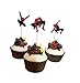 24 PCS Spiderman Birthday Theme Party Decorative Cupcake Topper For Sweet Heart Birthday Party Decoration