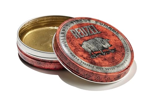 REUZEL Red Pomade, Medium All Day Hold, Water Soluble Styling, High Shine and F…