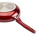 Ecolution Non-Stick Ceramic Sauté Pan with Lid Cover Bliss Cookware, Multipurpose Use, Silicone Stay Cool Handle, Easy to Clean, Deep Cooker - 4 Quart, Red