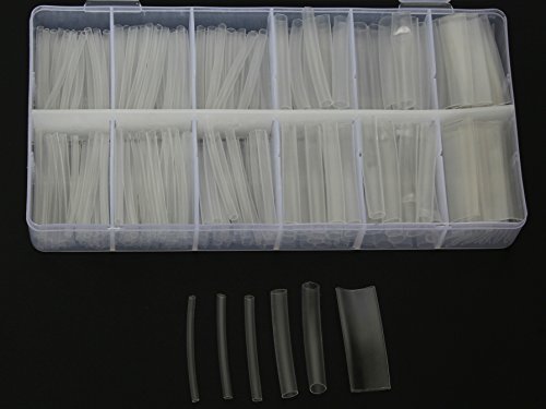 Ginsco 324 pcs 6 size φ1.5/2.5/3/5/6/10mm clear heat s…