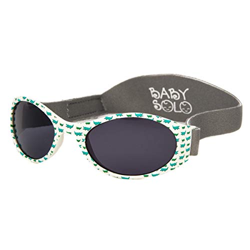 Baby Solo Sunglasses with strap Buncha Crunch and Grey Frame w/ Black Solid Lens - Thumbnail 2