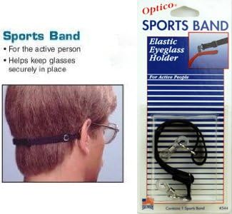 Sports Band - Elastic Eyeglass Holder for Active People Ends Have Clear Elastic Loops