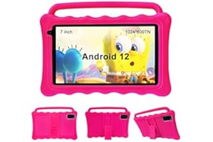 BYYBUO K7 Kids Tablet,7" Android Tablet for Kids,2GB RAM,32GB ROM,1024 * 600TN,0.3MP Front 2 MP Rear Camera,Tablet for Kids with Kid-Proof Case,Ideal Kids Gift (Pink)