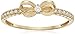 Amazon Essentials 10K Gold Dainty Bow Ring set with Round Cut Infinite Elements Zirconia, (previously Amazon Collection)
