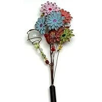 HomeCrafts4U Bouquet of Flowers Garden Stakes Glow in The Dark Fairy Landscape Edging Lights Decorative Gardening Decor Lighting Memorial Accent