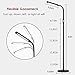 Albrillo Dimmable LED Floor Lamp with Remote Control and Timer, 1800lm Standing Light for Living Room Bedroom Office, 2-in-1 LED Reading Lamp, Black