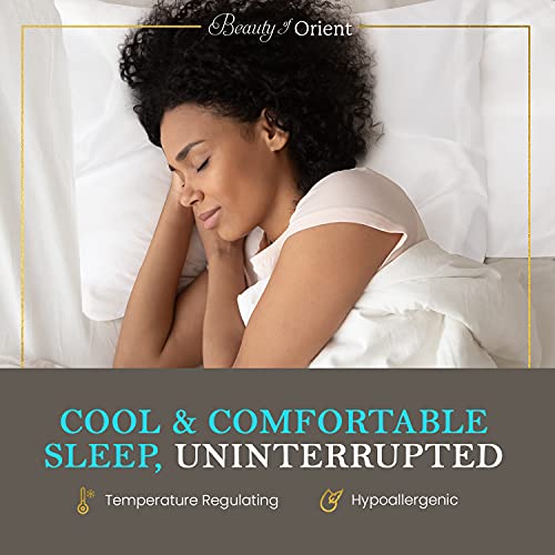 BEAUTY OF ORIENT 25 Momme, 100 Pure Mulberry Silk Pillowcase for