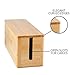 CableRack Bamboo Large Cable Management Box for Amazing Desk Cable Management and Power Strip Box Solutions
