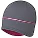 TrailHeads Women’s Winter Ponytail Beanie | Performance Running Hat | Reflective Power Beanie - Cold Smoke Grey/Silver