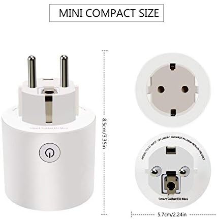 Enchufe Inteligente Alexa BOMCHIN Smart Enchufe Wifi Compatible con Alexa Echo Google Home e IFTTT Enchufe 2