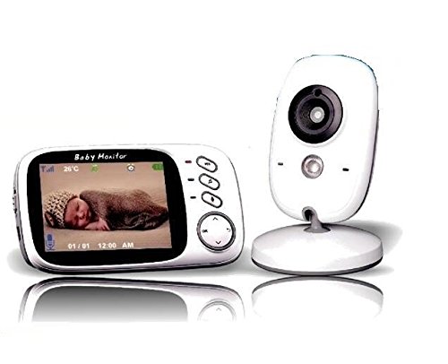 BW New 3.2 inch Wireless Digital Baby Monitor Camera Audio Video Security Baby Monitor with Night Vision, 2 Way Talk, Temperature Monitoring Built-in Lullabies
