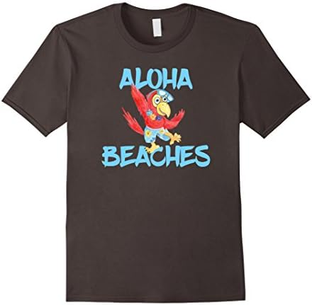 Mens Aloha Beaches T-Shirt Large Asphalt