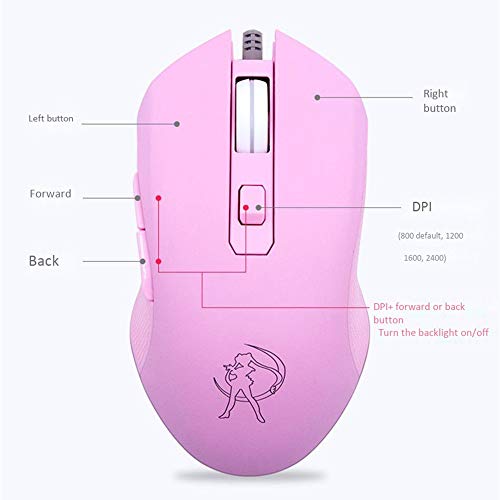 Gaming Mouse Silent Click, 7 Colors Backlit Optical Game Mice Ergonomic ...