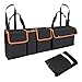 Siivton Backseat Trunk Organizer, Space Saving Car Trunk Organizer with Bottom Plate and Lid Trunk Storage for Kids, Travel, Heavy Duty 4 Pocket Auto Interior Cargo Accessories SUV & Car Organizer