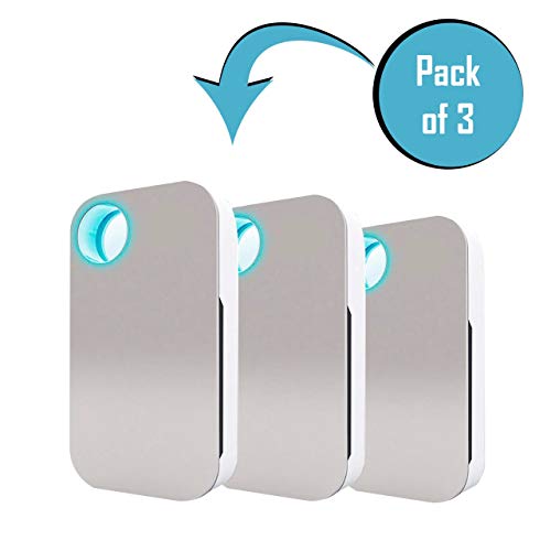 Air Genie Revolutionary Plug in Air Freshener - Filterless Air Ionizer - Modern Design Odor Eliminator for Bathroom, Bedroom Kitchen, Closets, Basements and More (3 Pack)