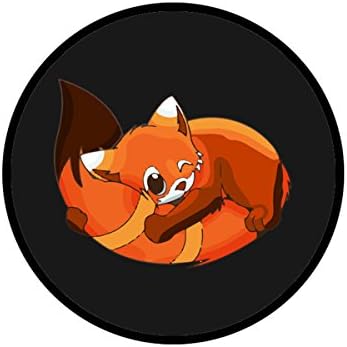 Cell Phone Holder, Expanding Grip Stand Pop Mount Socket for iPhone, iPad, Samsung, Tablets and More - Black Cute Red Panda