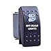 ESUPPORT Car Blue LED Off Road Light Rokcer Toggle Switch ON OFF 12V 20A, 24V 10A